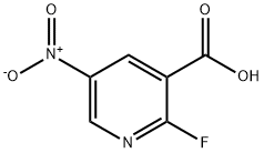 3-Pyridinecarboxylic acid, 2-fluoro-5-nitro- Structure