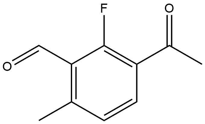 3-Acetyl-2-fluoro-6-methylbenzaldehyde Structure