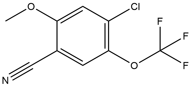 4-Chloro-2-methoxy-5-(trifluoromethoxy)benzonitrile,2385677-18-7,结构式