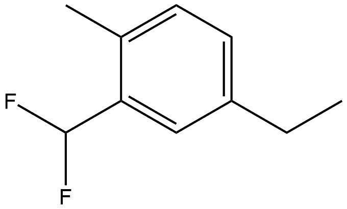 2-(Difluoromethyl)-4-ethyl-1-methylbenzene Structure