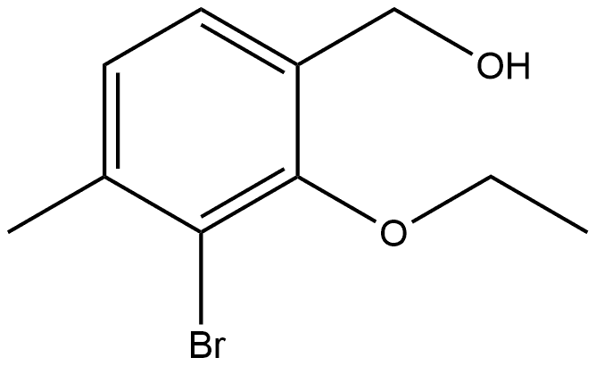 3-Bromo-2-ethoxy-4-methylbenzenemethanol Structure