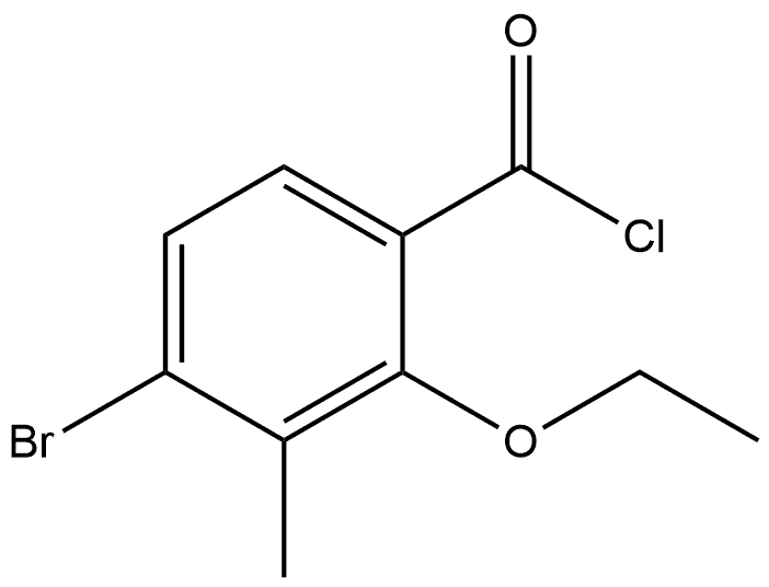 4-Bromo-2-ethoxy-3-methylbenzoyl chloride,2385811-47-0,结构式