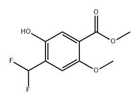 4-(二氟甲基)-5-羟基-2-甲氧基苯甲酸甲酯 结构式