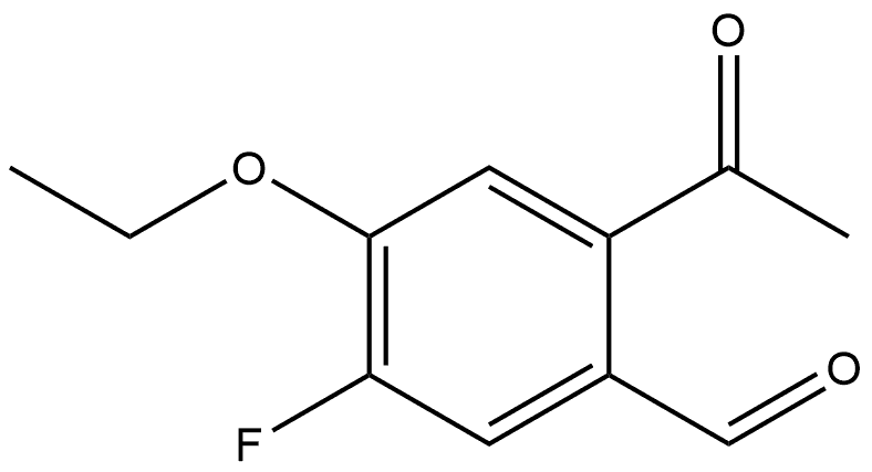 2-Acetyl-4-ethoxy-5-fluorobenzaldehyde,2385892-45-3,结构式