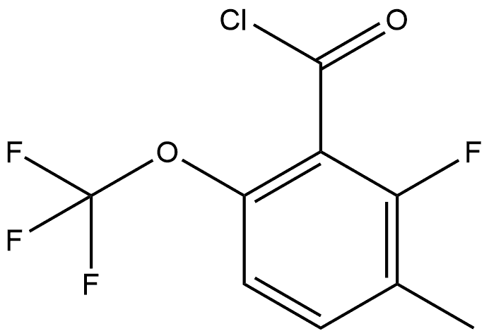 2-Fluoro-3-methyl-6-(trifluoromethoxy)benzoyl chloride 结构式