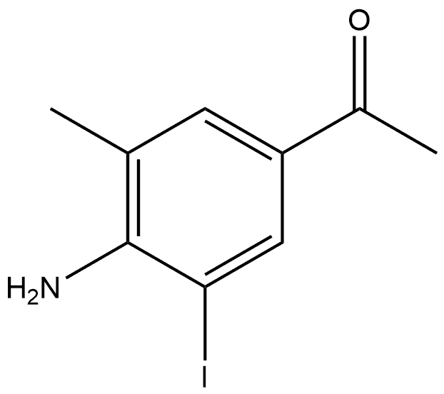 1-(4-Amino-3-iodo-5-methyl-phenyl)-ethanone 结构式