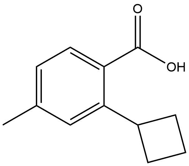 2-Cyclobutyl-4-methylbenzoic acid Struktur