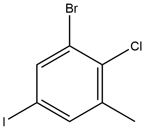 1-Bromo-2-chloro-5-iodo-3-methyl-benzene,2385910-55-2,结构式