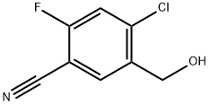 Benzonitrile, 4-chloro-2-fluoro-5-(hydroxymethyl)- Structure