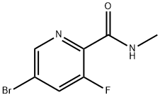 2-Pyridinecarboxamide, 5-bromo-3-fluoro-N-methyl- 化学構造式