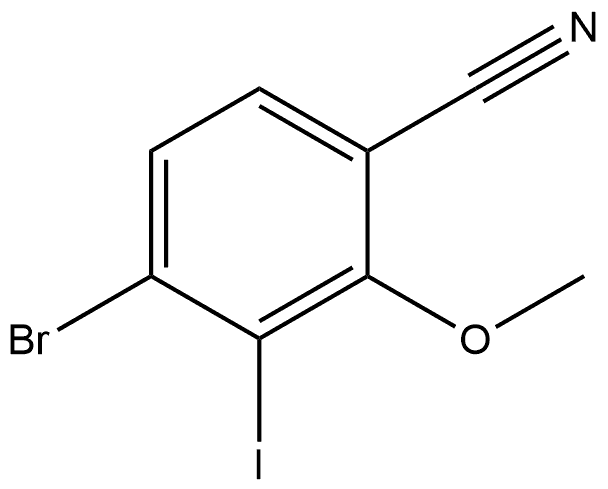 4-Bromo-3-iodo-2-methoxybenzonitrile Structure