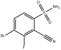 4-溴-2-氰基-3-氟苯磺酰胺 结构式