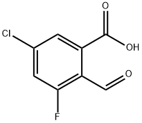 5-氯-3-氟-2-甲酰基苯甲酸,2385935-19-1,结构式