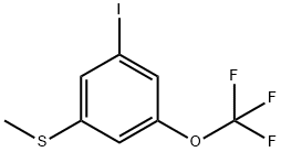 (3-Iodo-5-(trifluoromethoxy)phenyl)(methyl)sulfane Structure
