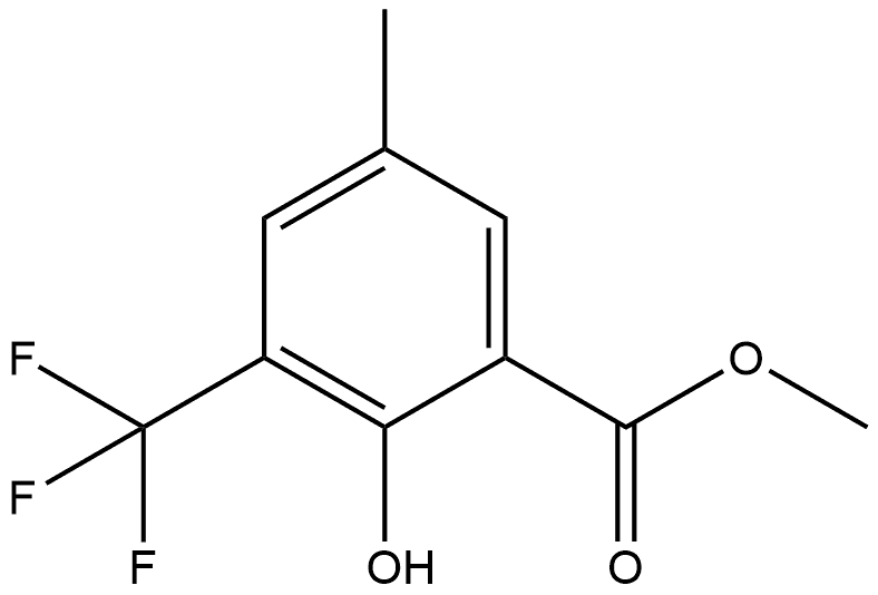 Methyl 2-hydroxy-5-methyl-3-(trifluoromethyl)benzoate 结构式