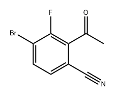 2-乙酰基-4-溴-3-氟苄腈, 2385998-19-4, 结构式