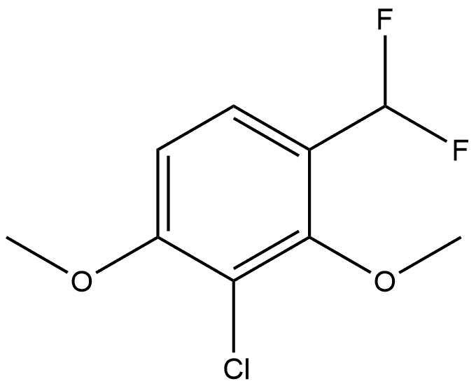 2-Chloro-4-(difluoromethyl)-1,3-dimethoxybenzene,2386018-26-2,结构式