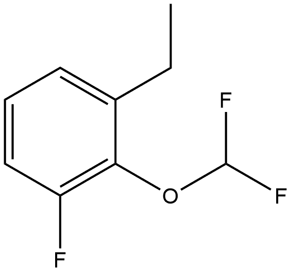 2-(Difluoromethoxy)-1-ethyl-3-fluorobenzene 化学構造式