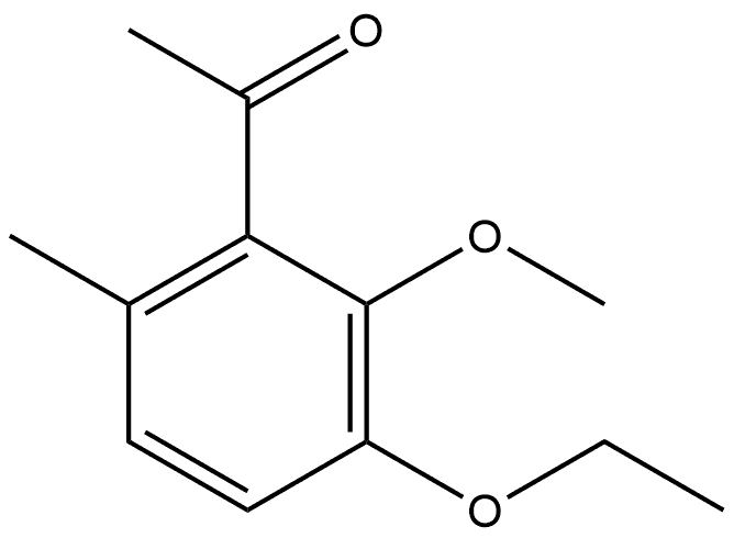 1-(3-Ethoxy-2-methoxy-6-methylphenyl)ethanone 化学構造式