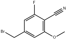 Benzonitrile, 4-(bromomethyl)-2-fluoro-6-methoxy- 化学構造式