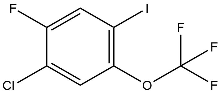 1-Chloro-2-fluoro-4-iodo-5-(trifluoromethoxy)benzene 化学構造式