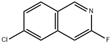 6-Chloro-3-fluoroisoquinoline 化学構造式