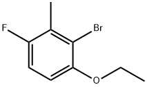 2-Bromo-1-ethoxy-4-fluoro-3-methylbenzene Struktur