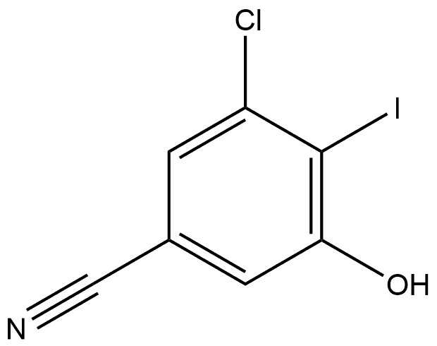 3-Chloro-5-hydroxy-4-iodobenzonitrile Struktur