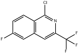 Isoquinoline, 1-chloro-6-fluoro-3-(trifluoromethyl)- Struktur
