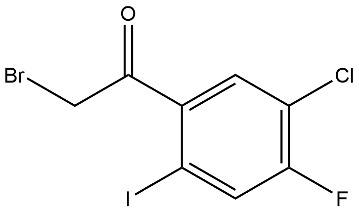 2-Bromo-1-(5-chloro-4-fluoro-2-iodophenyl)ethanone 结构式