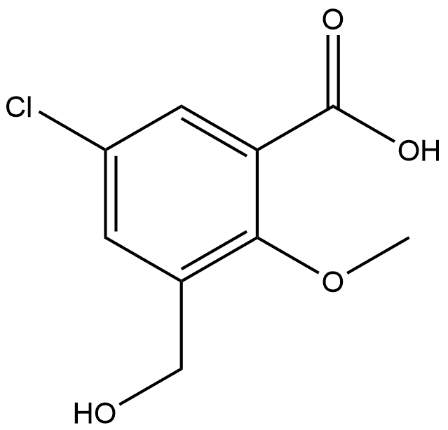 5-Chloro-3-(hydroxymethyl)-2-methoxybenzoic acid Structure