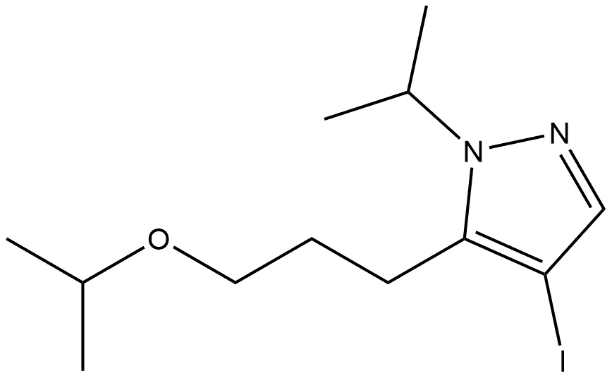 4-iodo-1-(propan-2-yl)-5-[3-(propan-2-yloxy)propyl]-1H-pyrazole Structure