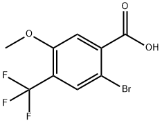 Benzoic acid, 2-bromo-5-methoxy-4-(trifluoromethyl)- Structure