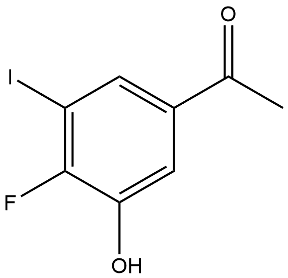 1-(4-Fluoro-3-hydroxy-5-iodophenyl)ethanone 结构式