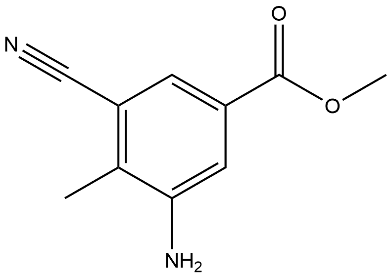Methyl 3-amino-5-cyano-4-methylbenzoate Structure