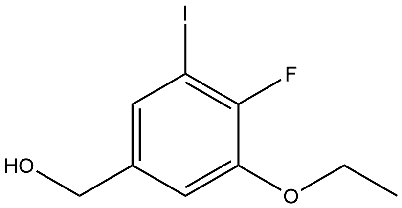 3-Ethoxy-4-fluoro-5-iodobenzenemethanol 结构式