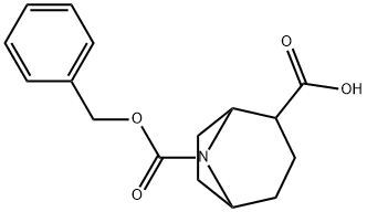 8-benzyloxycarbonyl-8-azabicyclo[3.2.1]octane-2-carboxylic acid Struktur