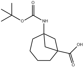 6-((叔丁氧基羰基)氨基)双环[4.1.1]辛烷-1-羧酸,2386441-80-9,结构式