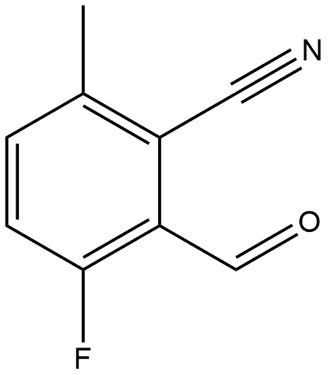 3-Fluoro-2-formyl-6-methylbenzonitrile Struktur