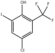 4-chloro-2-iodo-6-(trifluoromethyl)phenol 化学構造式