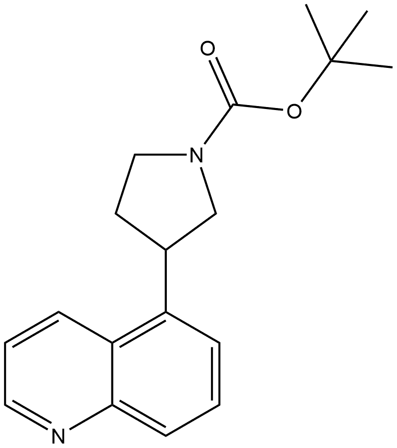 5-(1-BOC-3-吡咯烷基)喹啉, 2386479-75-8, 结构式
