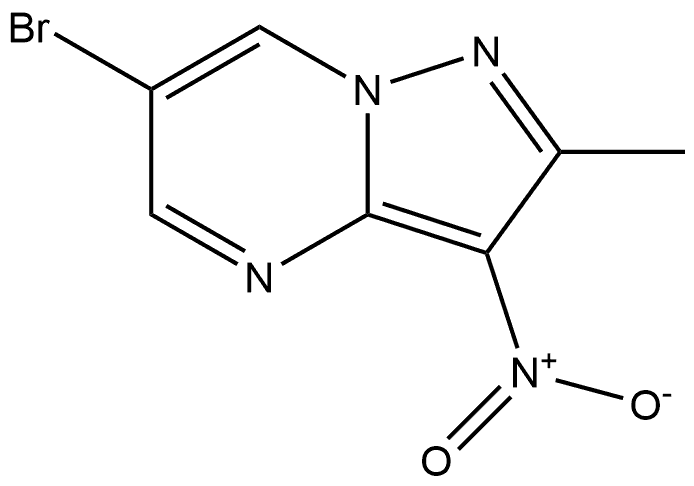 6-bromo-2-methyl-3-nitropyrazolo[1,5-a]pyrimidine,2386493-55-4,结构式