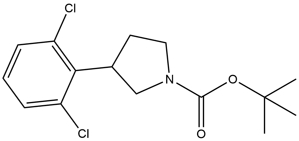 1-Boc-3-(2,6-dichlorophenyl)pyrrolidine 化学構造式