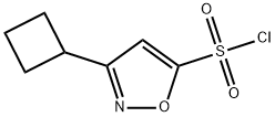 3-Cyclobutyl-5-isoxazolesulfonyl chloride Struktur