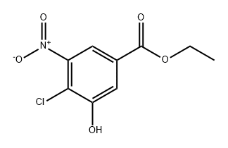 Benzoic acid, 4-chloro-3-hydroxy-5-nitro-, ethyl ester Struktur