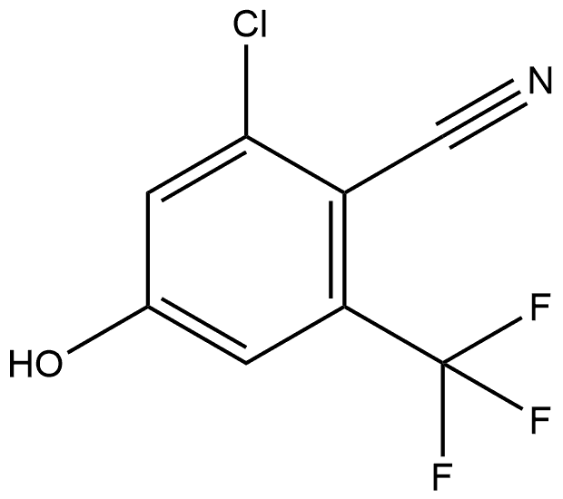 2-Chloro-4-hydroxy-6-(trifluoromethyl)benzonitrile Structure