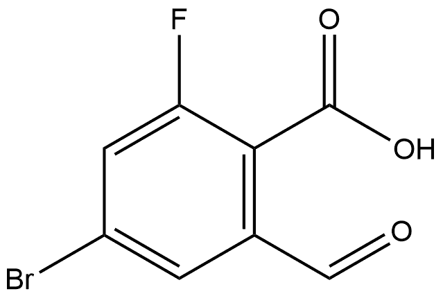 4-Bromo-2-fluoro-6-formylbenzoic acid Struktur