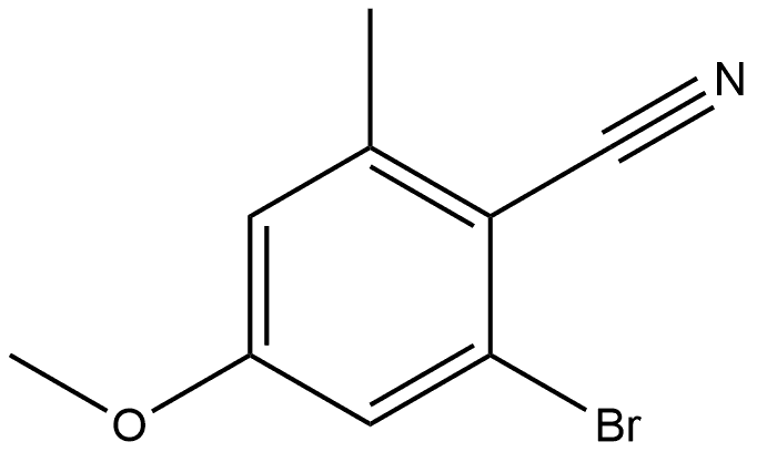 2-Bromo-4-methoxy-6-methylbenzonitrile Structure