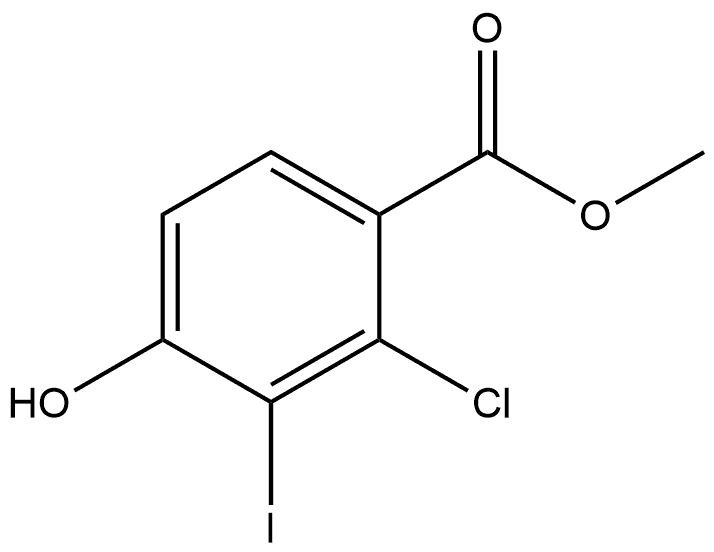 Methyl 2-chloro-4-hydroxy-3-iodobenzoate Struktur