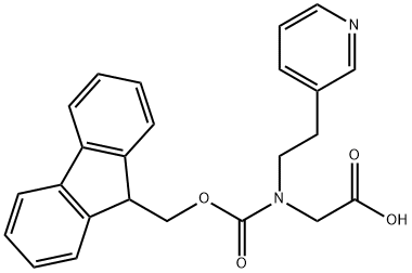 Glycine, N-[(9H-fluoren-9-ylmethoxy)carbonyl]-N-[2-(3-pyridinyl)ethyl]- Structure